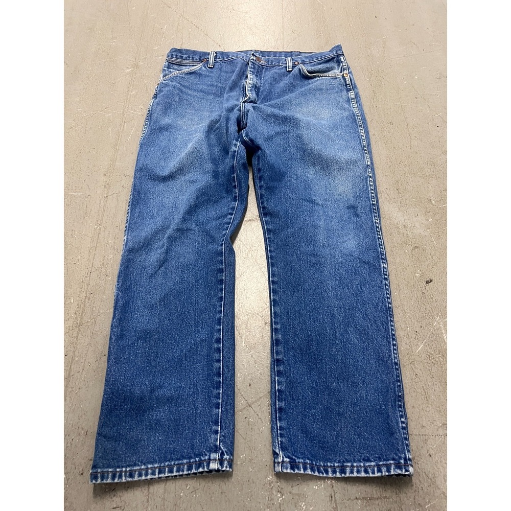 Wrangler 13MWZPW Jeans Mens 38x30 Prewashed Indigo Denim Cowboy Cut Original Fit